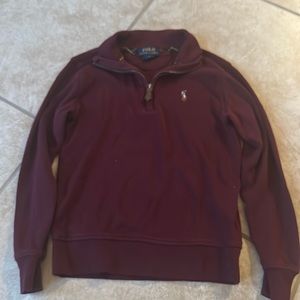 Boys POLO Ralph Lauren polo shirt size 5 in burgundy